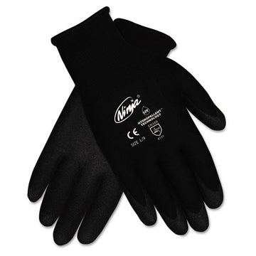 MCR™ Safety Ninja Hpt Pvc Coated Nylon Gloves, Large, Black, Pair freeshipping - TVN Wholesale